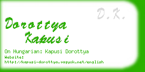 dorottya kapusi business card